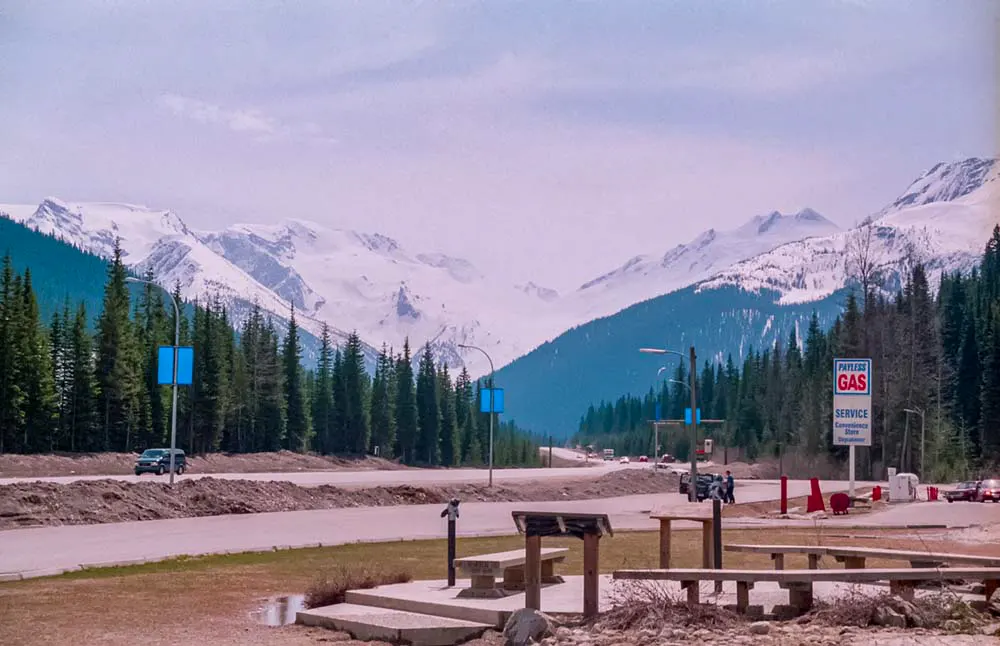 Rogers Pass, gemiddeld 25 meter sneeuw in de winter