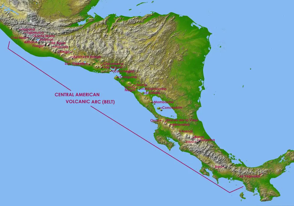 Vulkanische gordel van Midden Amerika