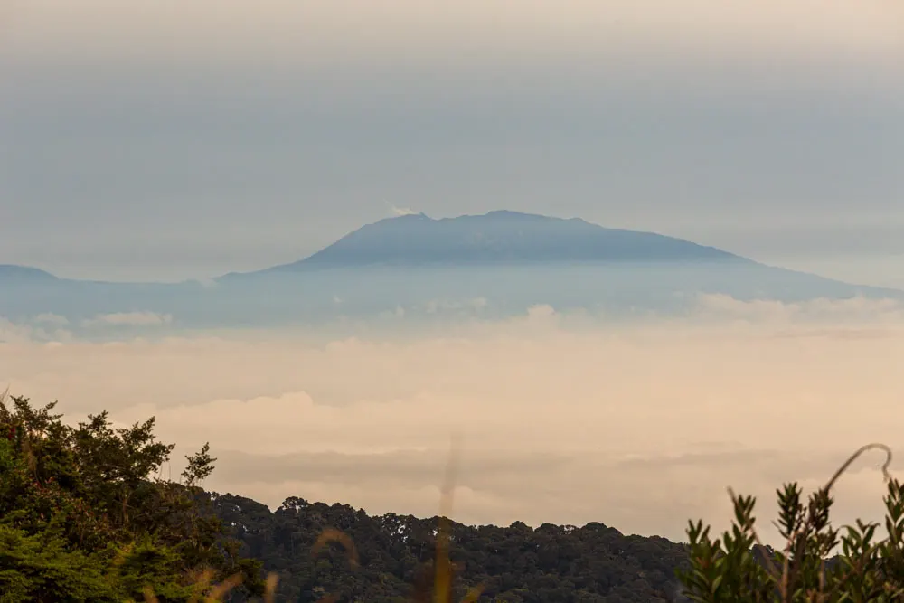 De actieve vulkaan Cerro Chirripó, hoogte 3820m